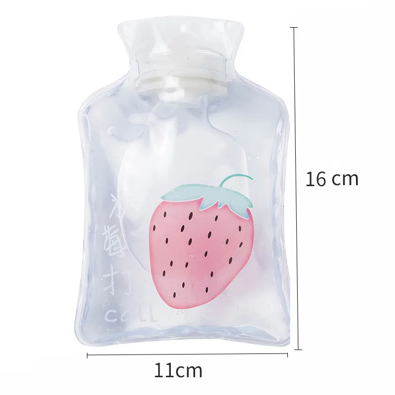 Transparent C Милые мини-бутылки для горячей воды, прозрачная мини-бутылка для теплой воды из ПВХ, портативная герметичная грелка для рук, бутылка для теротерапии - Цвет: Transparent C