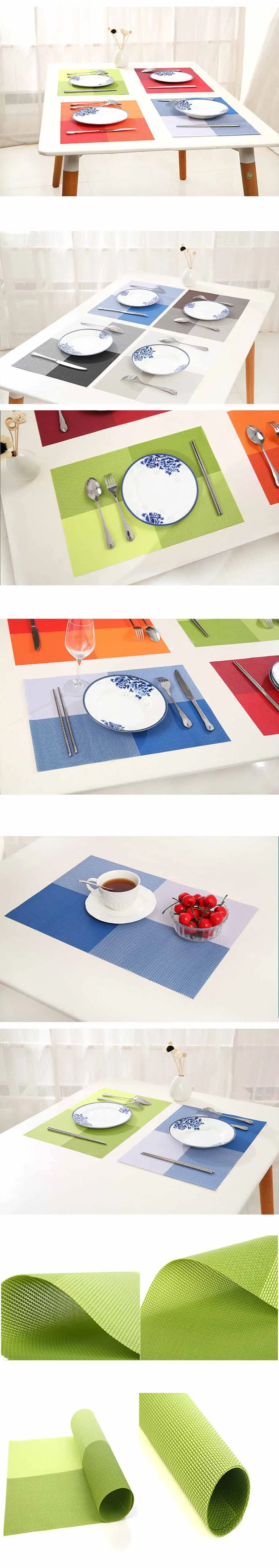 4 шт./компл. салфетки пластины из ПВХ Цвет гранитный блок lugar колодки бар подставки стол 30*45 см-де-диск Napperon коврик коврики обеденный стол