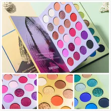 Beleza vitrificada 72/39 cor três-camada livro estilo compõem cosméticos destaque pearlescent fluorescente arco-íris disco sombra tslm1