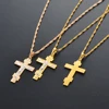 Anniyo Russian Orthodox Christianity Church Eternal Cross Charms Pendant Necklace Jewelry Russia Greece Ukraine Gifts #072604 ► Photo 3/6