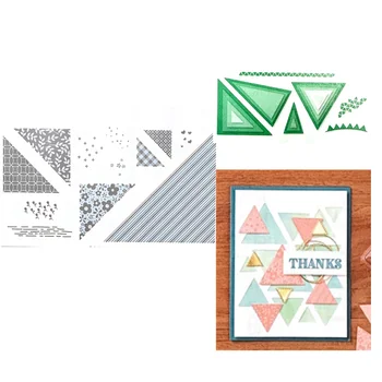 

STITCHED TRIANGLES Metal Cutting Dies and Stamps for card DIY Scrapbooking stencil Paper Craft Album template Dies