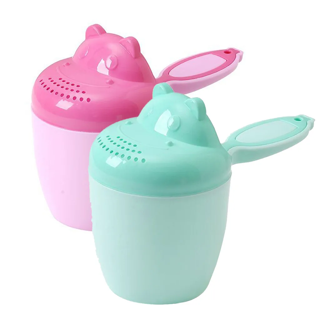 Limpiador de cascada para baño de bebé, copa de lavado de champú para niños, cabezal de lavado de ducha, cucharas de Ducha
