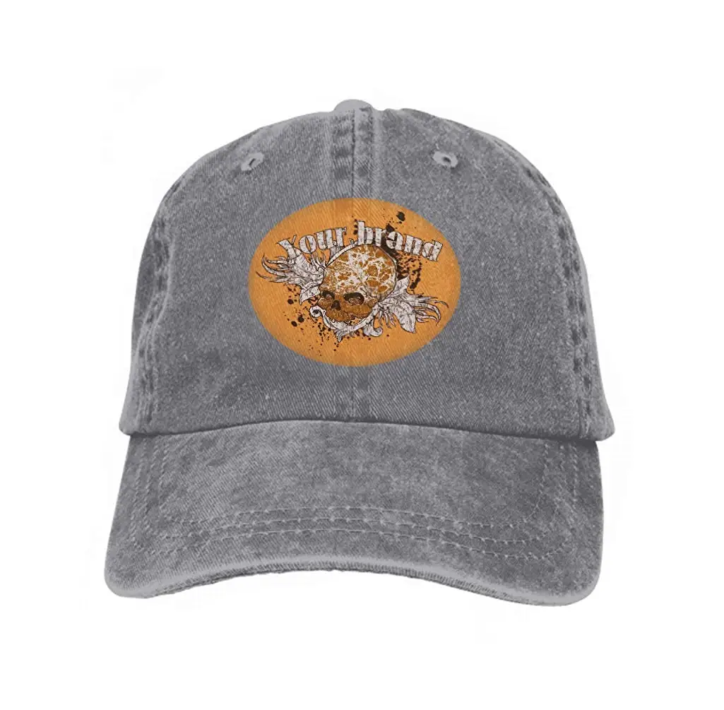 Ковбойские бейсбольные кепки, унисекс, Кепка-Дальнобойщик, дизайн черепа, полутонный пестрый серый