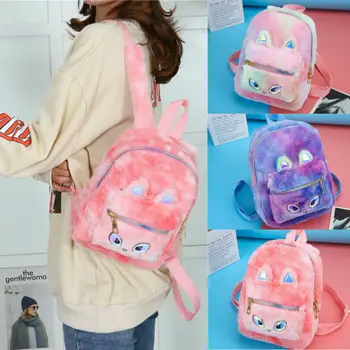 

2020 Newest Hot Fashion Women Girls Plush Colorful Mini Backpack Cute 3D Ears Rucksack School Bag Cute Travel Backpacks
