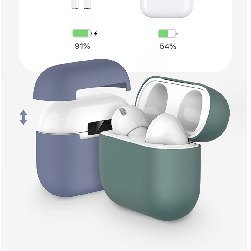 Чехол для airpods Pro чехол из жидкого силикона 2019 Apple беспроводные bluetooth наушники AirPods