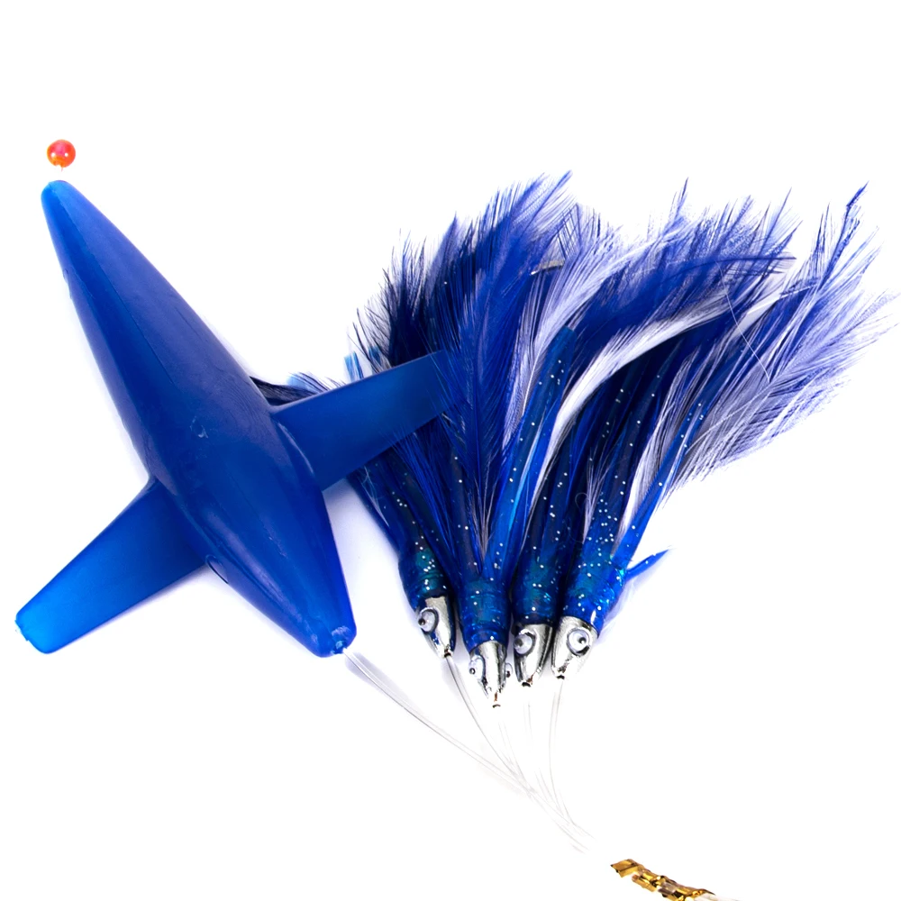 

Fishing Lure Feather Lures Tuna Feather Daisy Chain With Bird Teaser Fishing Bait Tuna Lure Artificial Fish Accessories Pesca