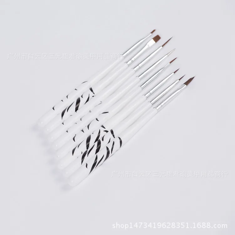 Маникюр Зебра-полоска флуоресцентный маркер Кристалл guang liao bi Varved широкая кисть, включающая ряд пенообразных кистей маникюр