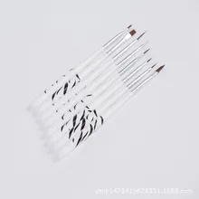 Маникюр Зебра-полоска флуоресцентный маркер Кристалл guang liao bi Varved широкая кисть, включающая ряд пенообразных кистей маникюр