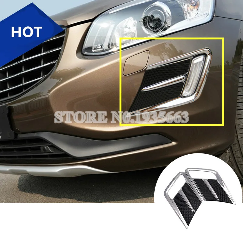 Для VOLVO XC60 ABS передний бампер решетка противотумансветильник крышка отделка 2014 2016