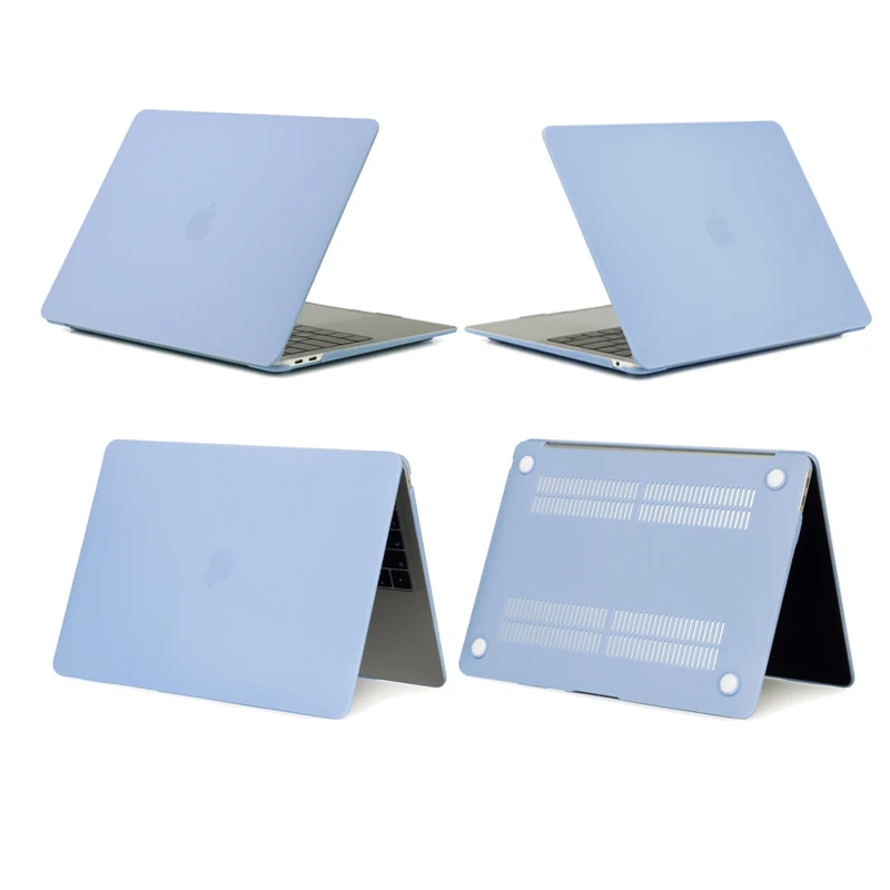 Кристальный чехол для ноутбука MacBook Touch ID A1932, для Macbook Air 13 A1466 A1369 Pro retina 11 12 13 15,4 15 жесткий чехол - Цвет: Matte New Blue