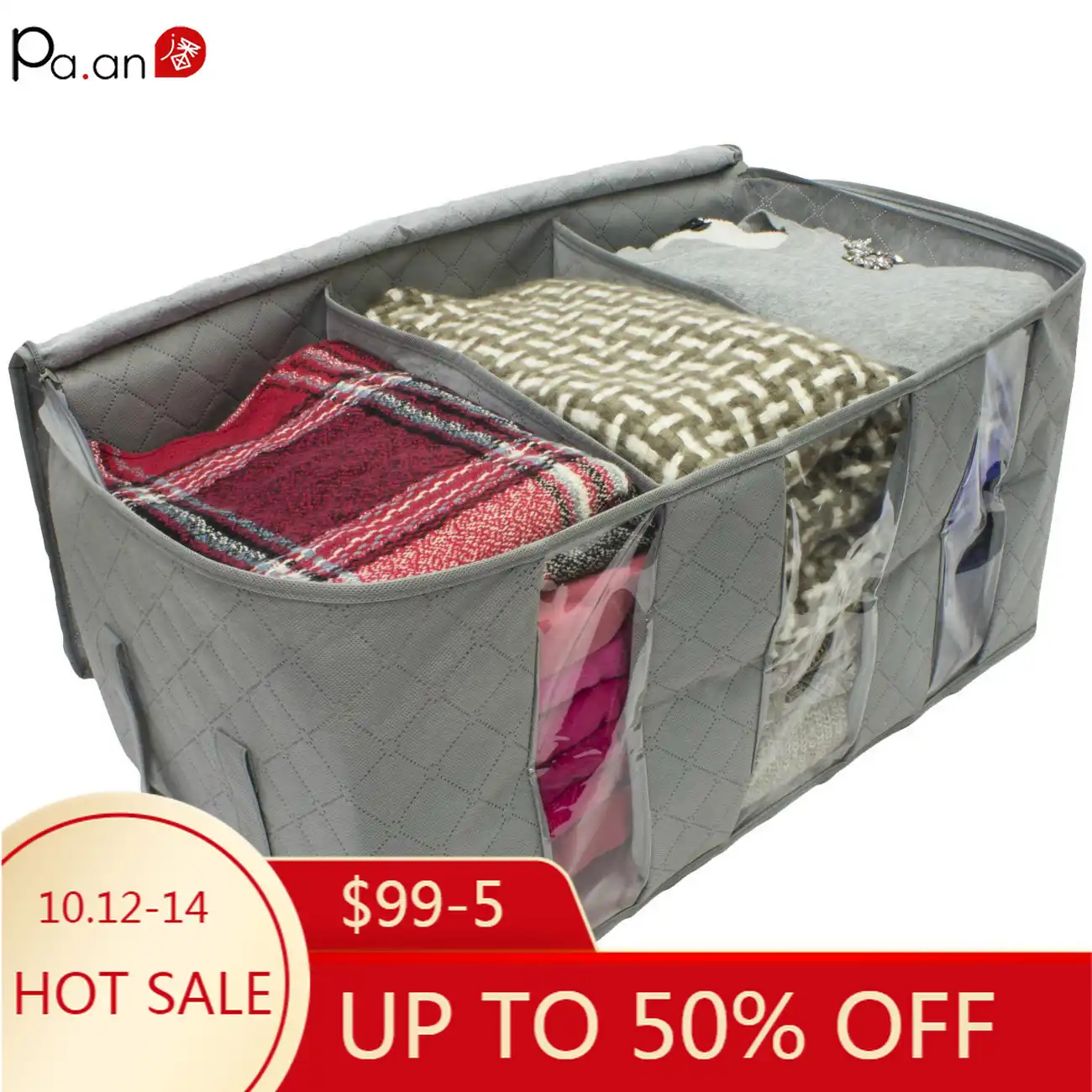 bamboo charcoal clothes storage bag