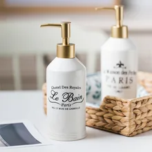 420 мл керамическая эмульсионная бутылка, диспенсер для мыла, жидкое мыло для ванной комнаты, Золотая прессованная насадка для отеля, клуба, дезинфицирующее средство для рук, гель для душа