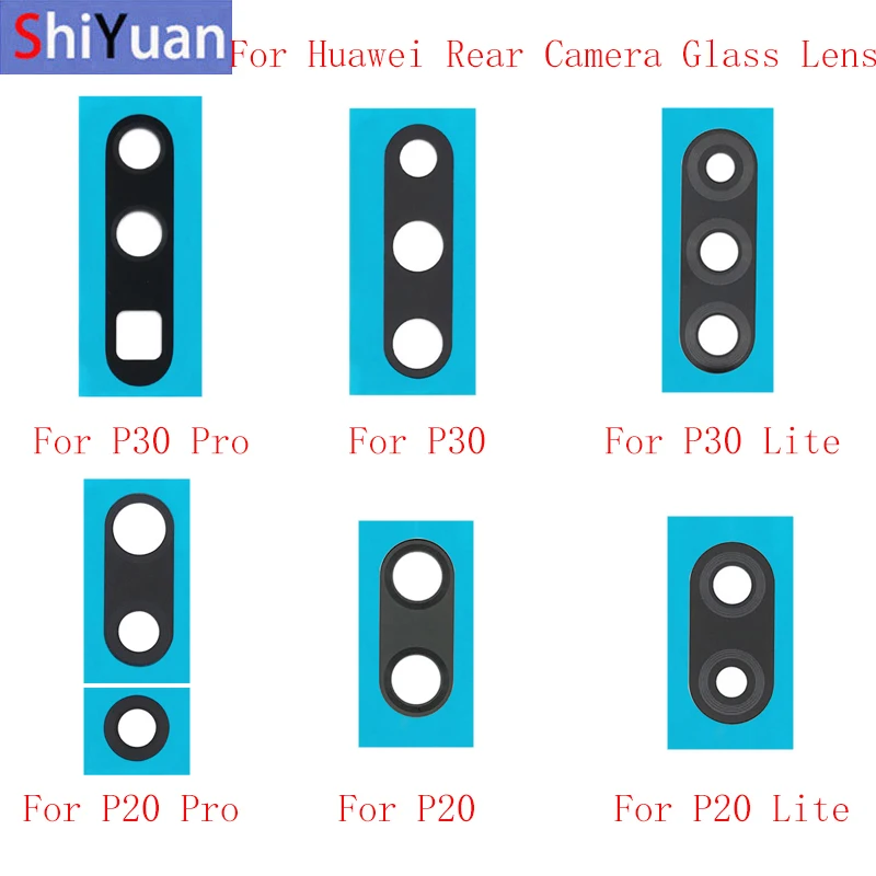 Rear Back Camera Lens Glass Replacement phone camera lens camera lens cover for Huawei P30 P30 Pro Lite P20 Pro P20 Lite with sticker
