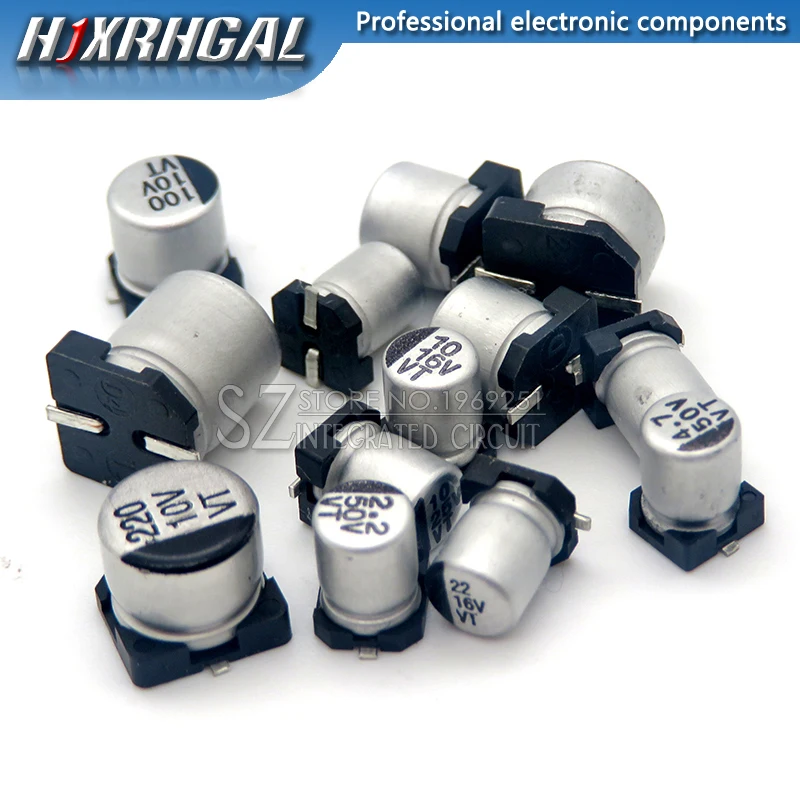 1 шт. алюминиевый электролитический конденсатор SMD 6 3 в 10 16 25 35 50 В мкФ 2 22 33 47 100 220 330