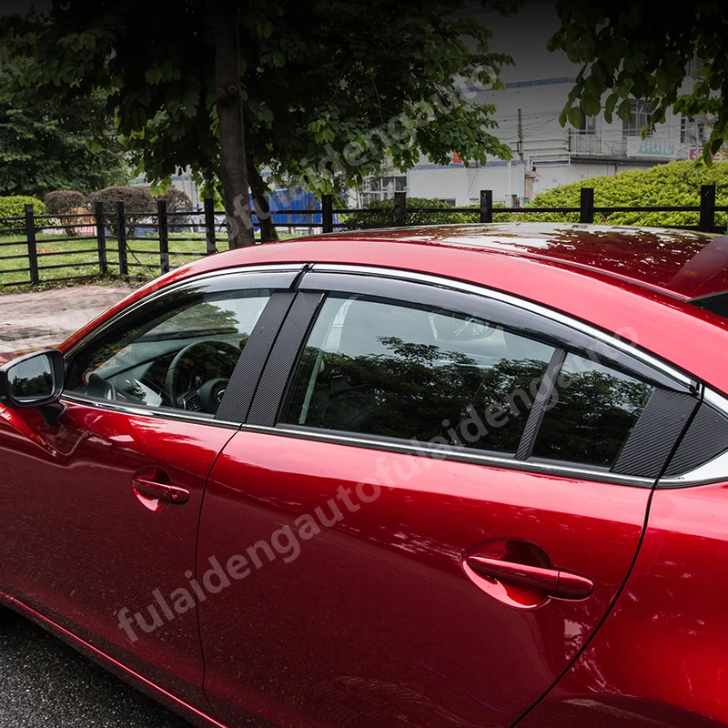 4 шт. для Mazda 6 Atenza- автомобильный оконный козырек вентиляционный тент защита от дождя для двери козырек автомобильные аксессуары