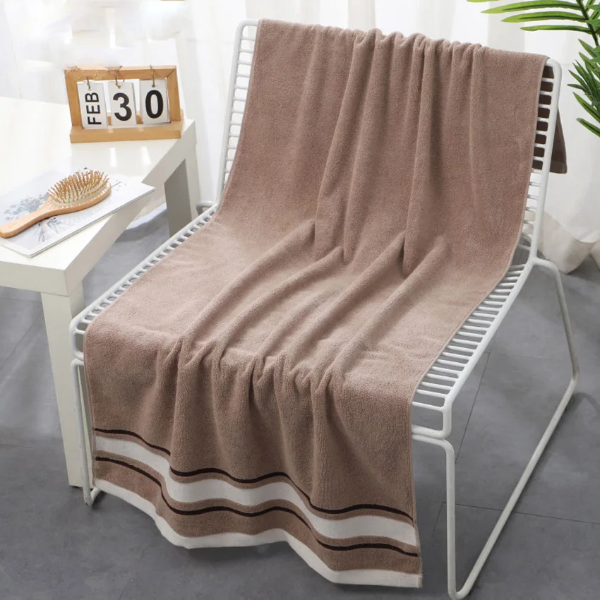 Striped Thick Bath Towels Cotton Hand Face Hair Towel Soft Comfortable Family Bathroom Hotel Adult Children Toalhas De Banho