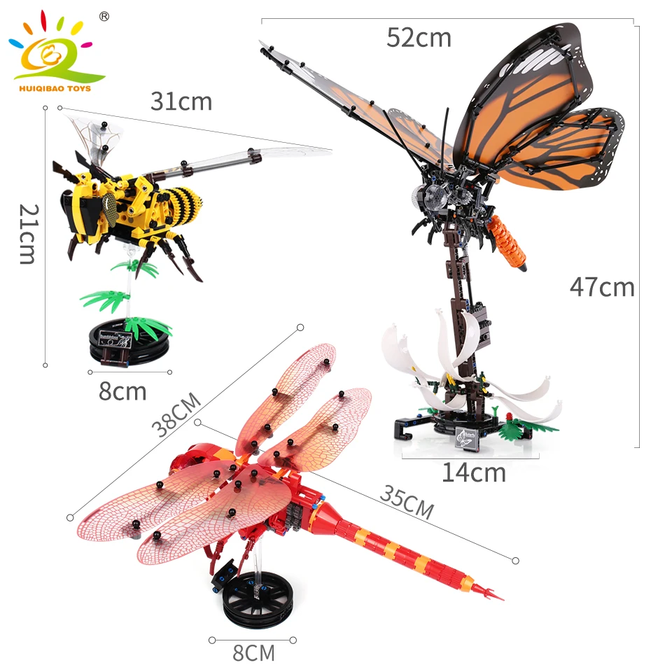 Simulated Insect Bee Wrap Butterfly Dragonfly Building Blocks Technic Animals Simulated Insect Bee Wrap Butterfly Dragonfly Building Blocks Technic Animals
