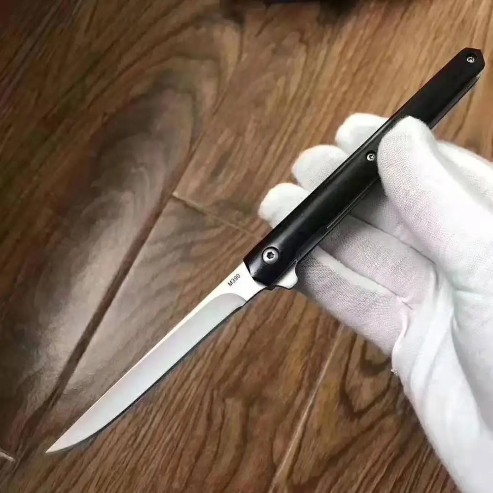 Новинка ручка складной нож 7CR17MOV лезвие деревянная ручка Карманный открытый кемпинг охотничий нож Тактический выживания EDC инструмент - Цвет: YUAN
