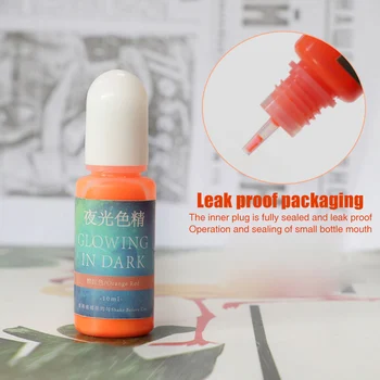 

10Colors 10ml High-Gloss Luminous Paint Waterproof Long-Lasting Fluorescent Liquid Luminous Powder Paint Epoxy Resin Water-Based