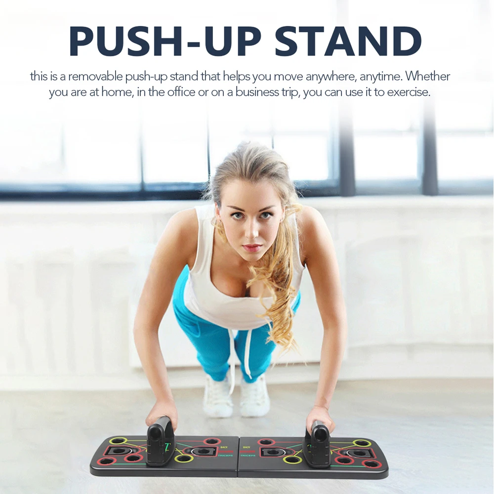

Unisex Push Up Rack with Pull Rope Push-up Stand Board Gym Home Fitness Tool Exercise Sports Body Building Training Equipment