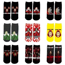 

La Casa de papel Cotton Socks Anime Cosplay House Paper Casual Breathable Soft Low Tube Socks gift for Money Heist fans