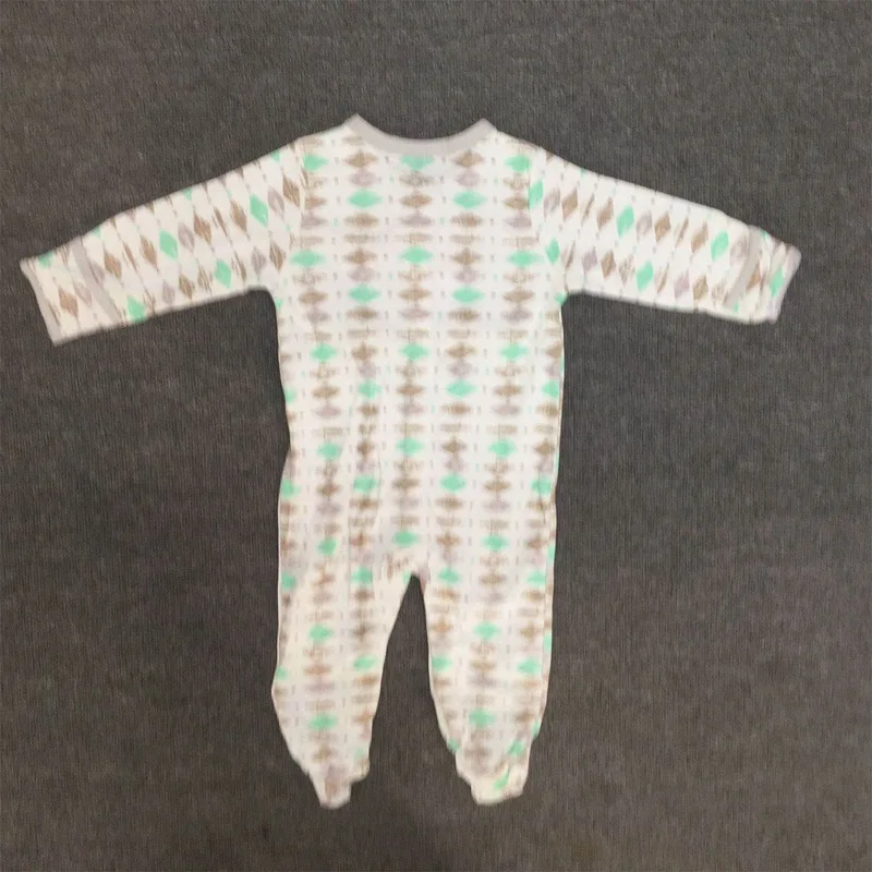 Весенне-осенний хлопковый комбинезон с длинными рукавами и рисунком воздушных шаров для малышей, комплект из 3 предметов, 50 см(серый и зеленый