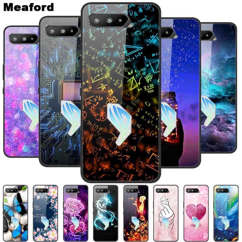 Чехол из закаленного стекла для ASUS ROG Phone 5 Мягкий бампер Жесткий Rog Rog5 чехол ZS673KS