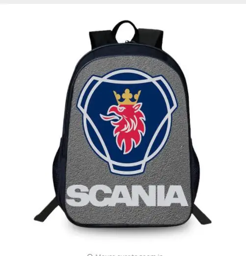 Модный школьный рюкзак Scania для ноутбука с 3D принтом, школьные сумки для подростков, мужские Модные школьные рюкзаки большой вместимости - Цвет: as pictures