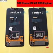 ЖК-дисплей для Xiao mi 8 PRO mi 8 Explorer с функцией распознавания отпечатков пальцев+ кодирующий преобразователь сенсорного экрана в сборе Замена