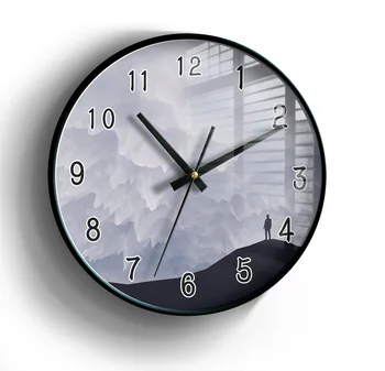 

Can Customize LOGO or Photo Diy Office Home Cloud Decoration Wall Clock 12 Inches Quartz Clock Men Women Children's Gifts E11331