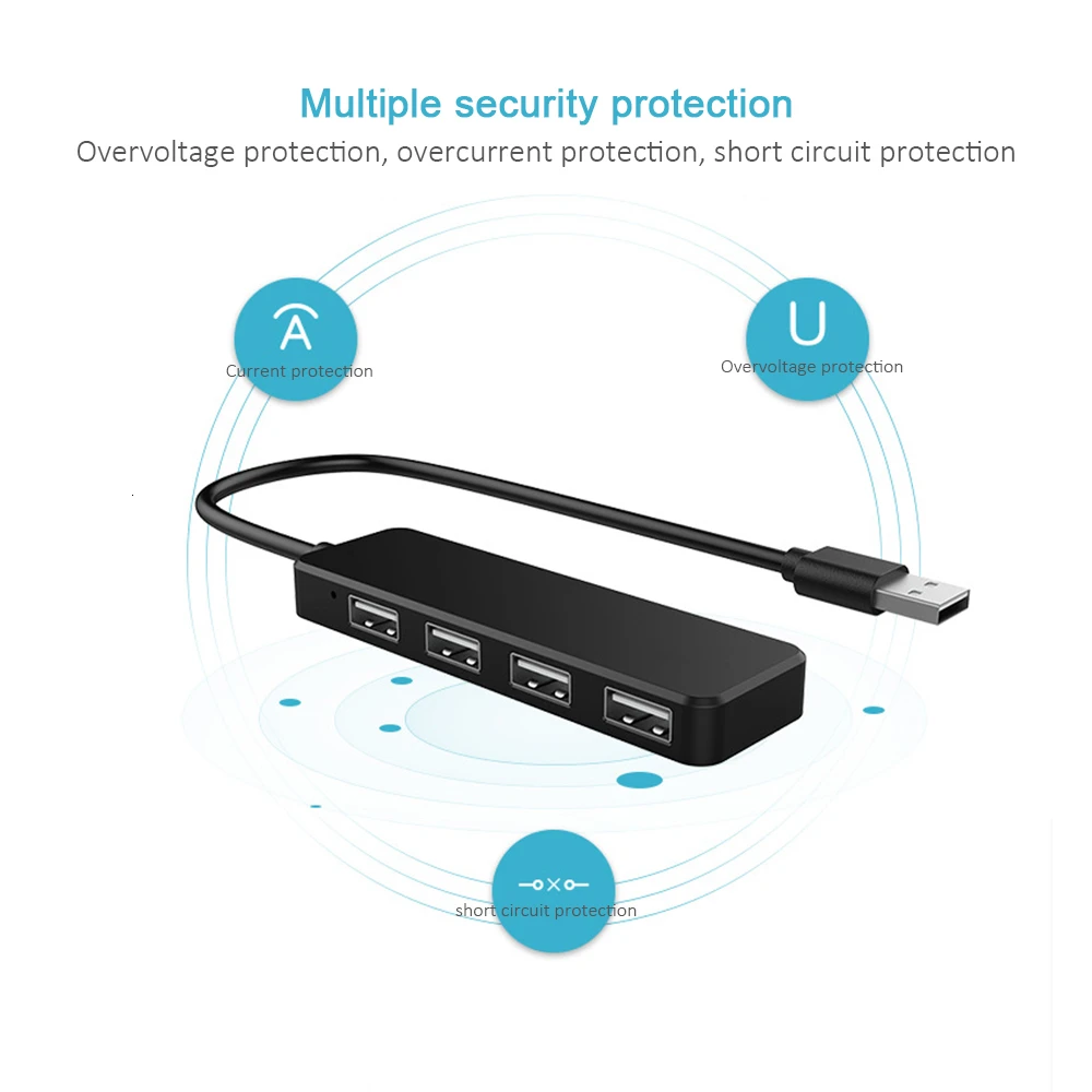 USB chyi 2,0 концентратор 4 Порты и разъёмы многопортовый usb-адаптер адаптер супер Скорость для Macbook ноутбука ПК Компьютерные аксессуары
