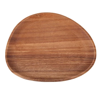 

Lovesickness Acacia Irregular Pan Plate Fruit Dishes Saucer Tea Tray Dessert Dinner Plate Tableware,26x21cm