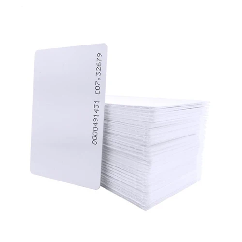 100 pcs 200 KHz RFID 근접 스마트 카드 TK4100 ID 카드 액세스 제어 장치 시간 출석 PVC 흰색 카드 직렬 포함 5