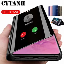 Funda de teléfono con tapa de espejo inteligente para iphone, carcasa de espejo inteligente para iphone 7, 8, X, XR, 11, Por XS, Max, 5, 5S, SE, 6, 6S Plus