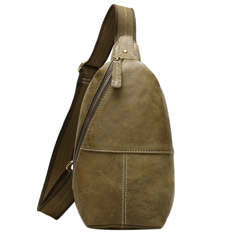 

ABDB-Men's Sling Bag Leather Shoulder Bag for Men's Messenger Crossbody Bag Vintage Chest Bag Men's Leather Bags