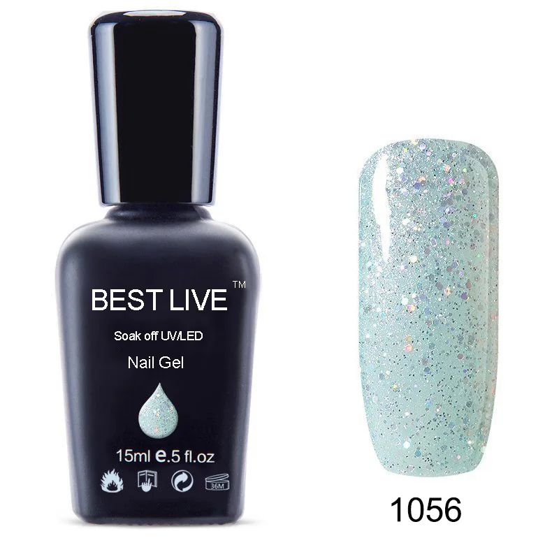 BEST LIVE 15 мл УФ-гель для ногтей замачиваемый УФ и Светодиодный УФ-лак для ногтей УФ-гель лак для ногтей Красота Маникюр сделай сам белый/черный/розовый#1019-1411 - Цвет: 1056