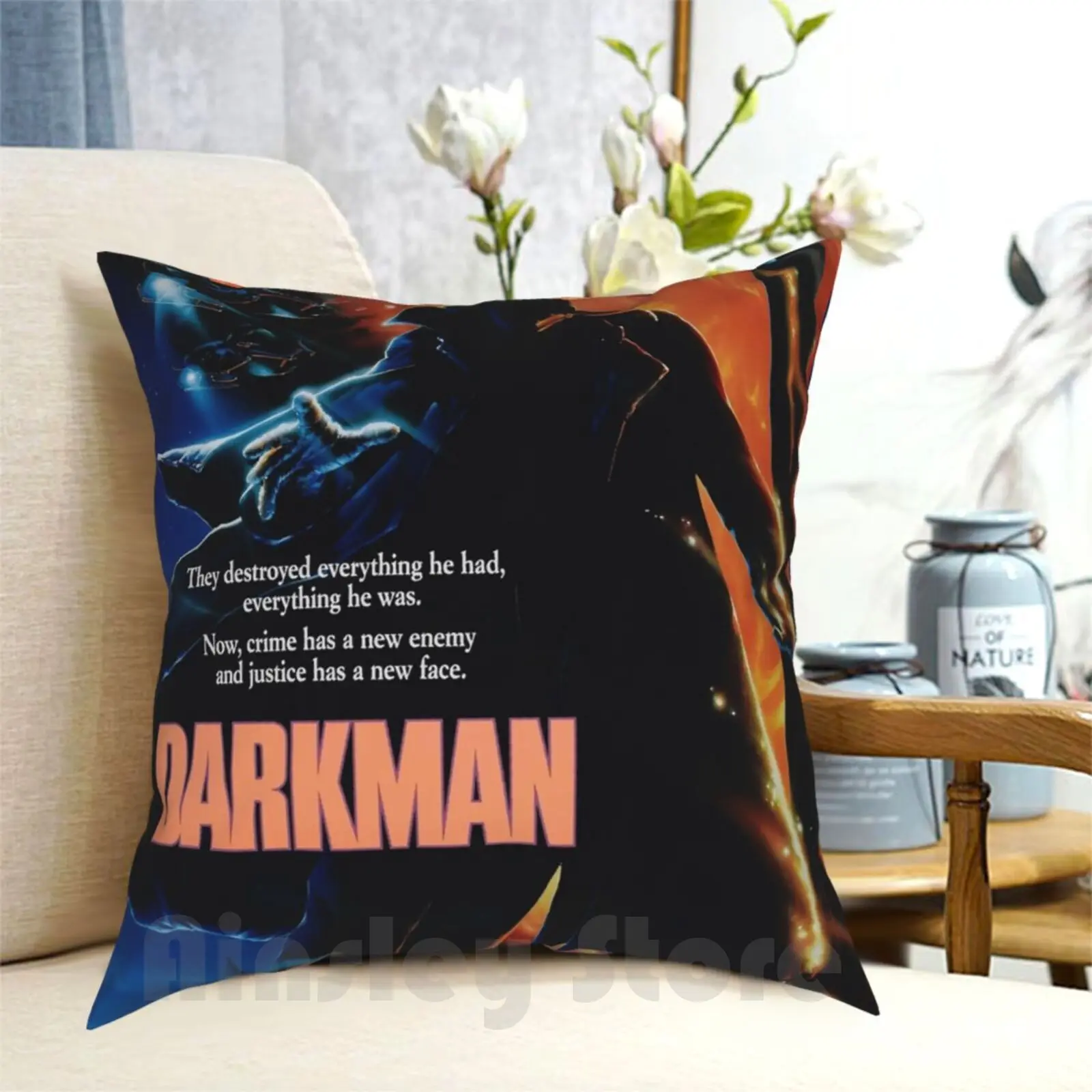 

Darkman Movie Poster Pillow Case Printed Home Soft DIY Pillow cover Darkman Superhero Monster Cinema Movies Films 90S