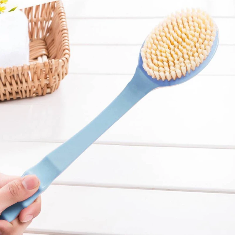 1 шт. щетка для ванны Длинная Деревянная Ручка Reach Back Body Shower щетина скребок для спа ванной комнаты полезный инструмент для ванной