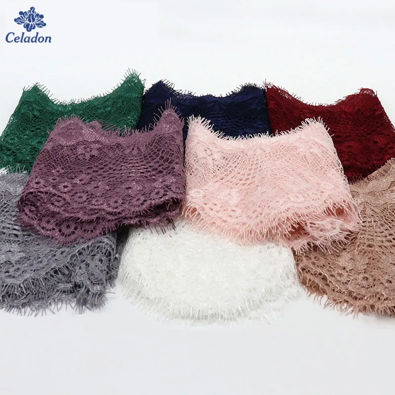 Flower Embroidered Lace Fabric Trim Ribbons DIY Sewing Handmade Materials 3Yards 14 colors option 9.5cm