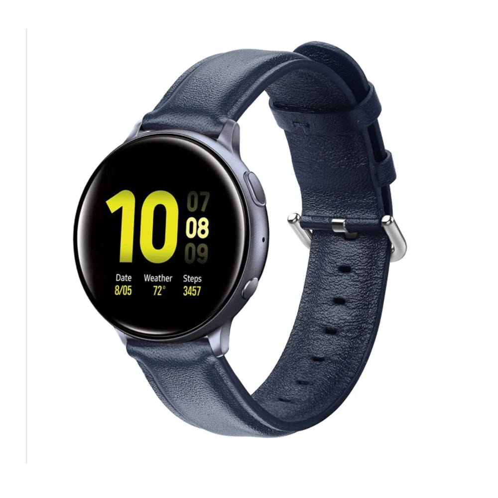 Модные 20 мм Кожаные Ремешки для наручных часов для samsung Galaxy Watch Active 2 браслет умный спортивный ремешок для samsung Galaxy Watch 42 мм