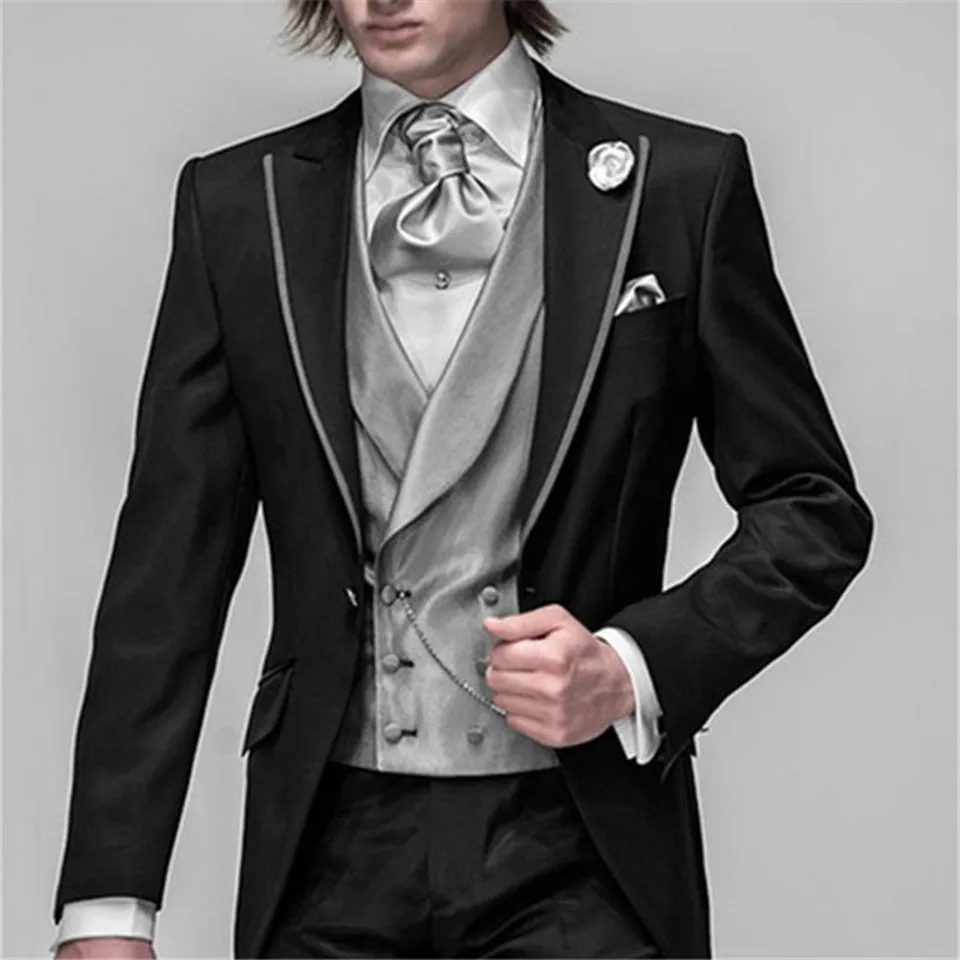 Picture style Классический мужской костюм смокинг ноиво приталенный костюм Easculino вечерние костюмы для мужчин черный смокинг жениха шафера ужин лучшая мА - Цвет: Picture style