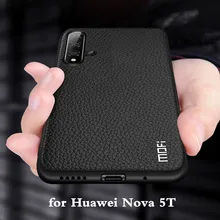 MOFi для Nova 5 T чехол huawei Nova5t чехол для Nova 5 T задняя крышка чехол из искусственной кожи ТПУ Мягкий силиконовый чехол