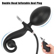  Sexy Dog Tail Inflatable Anal Plug For Women Vaginal Expander Men Butt Dilator Animal Dildos Female Masturbator Sex Toy Adult 18 