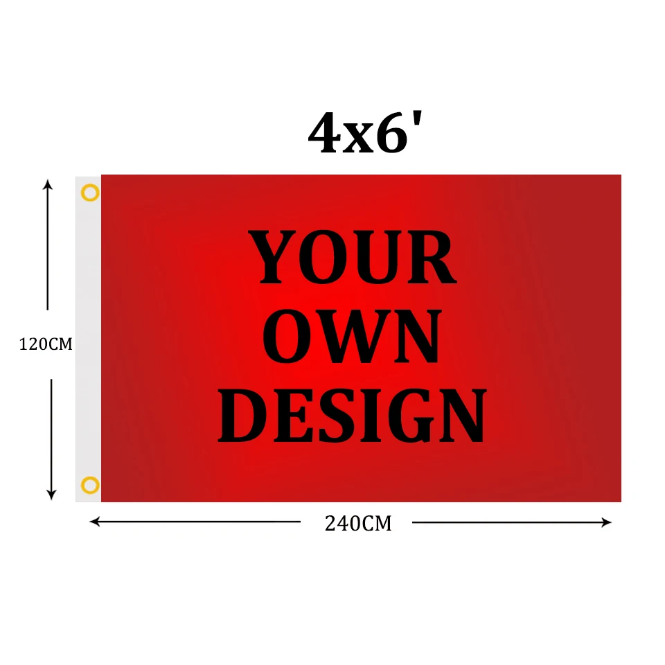 

Custom flag 4x6FT Polyester all logo all color Customization flag Banners double side
