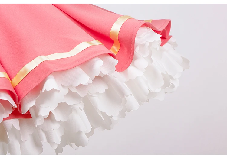 Cardcaptor Sakura Cosplay Kostüm Kinomoto Sakura Rosa Kleid mit Flügeln Karneval Halloween Frauen 9