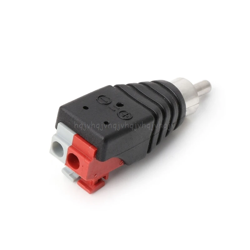 

Speaker Wire A/V Cable to Audio Male RCA Connector Adapter Jack Press Terminal N02 19 Dropship