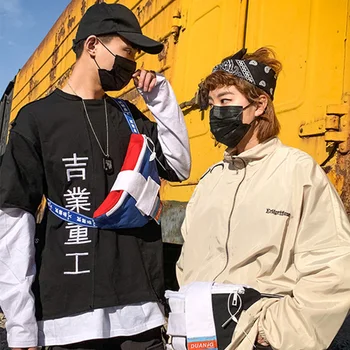 

Waist Bag Unisex Fanny Pack Street Style Hip hop Bags Canvas Banana Bags Chest pack Outdoor Women Waist Packs Phone pocket YB011