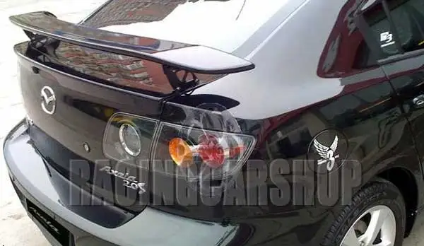Неокрашенный RS Регулируемый стиль спойлер багажника подходит для MAZDA 3 2003-2009 T008F