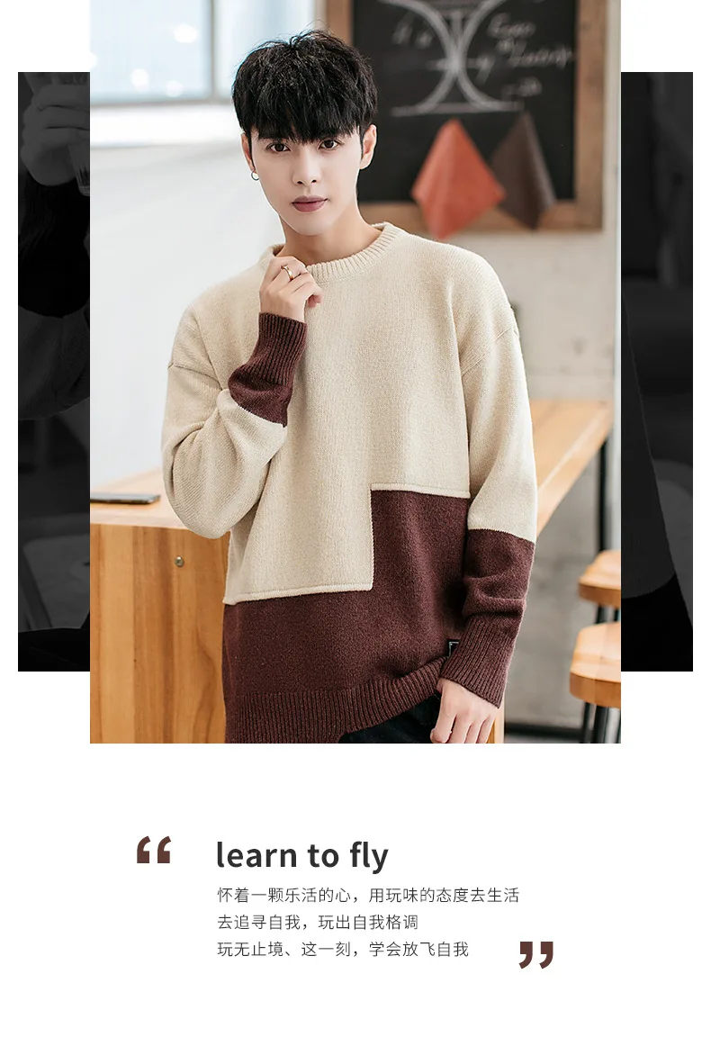 Autumn Winter Thick Warm Sweaters O-Neck Wool Sweater Men Brand Clothing Knitted Cashmere Casual Pullover Men streetwear