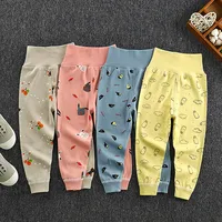 Autumn Spring Baby Pants Newborn Baby Boys Bottom Pants High Waist Infant Kids Harem Pants Baby Girls Leggings Toddler Trousers 1